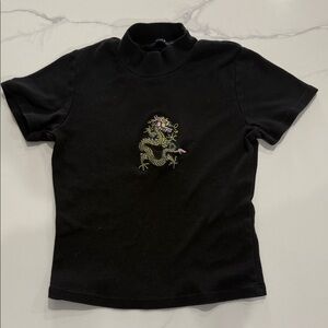 Brandy Melville Black Turtleneck Top